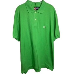 Chaps Men's Polo Golf Green Shirt Sz Large